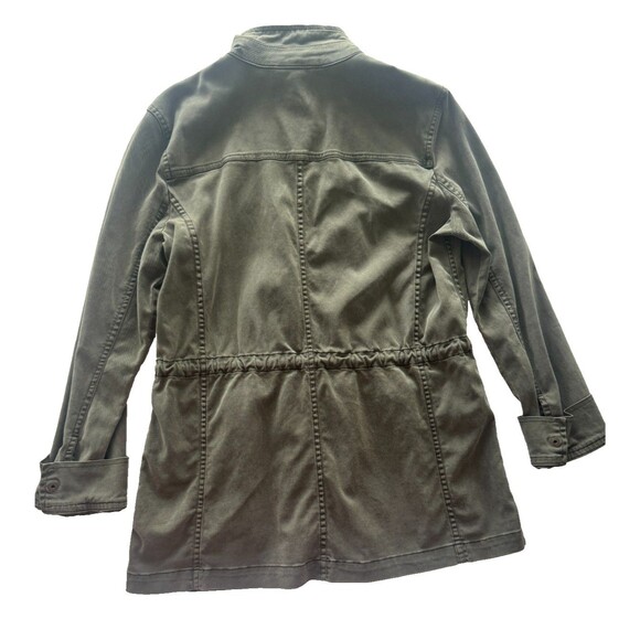 Lucky Brand Jacket Womens Small Military Army Green Fatigue Utility Cinch Waist - Picture 3 of 11